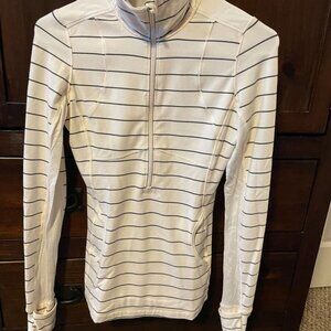 Lululemon Cream/Navy Lace Top